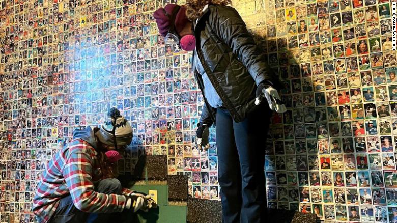 Around 1,600 vintage baseball cards were found behind a wall covering during a home renovation