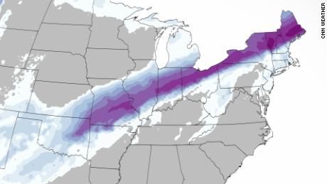 پیش بینی برف: ببینید چقدر برف در منطقه شما انتظار می رود