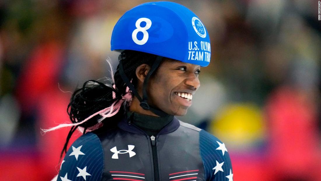 Smiling speed skater Maame Biney heads to Beijing stronger than ever after almost quitting