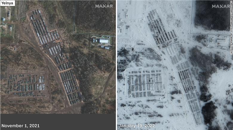 Satellite images show advanced Russian military deployments in Belarus