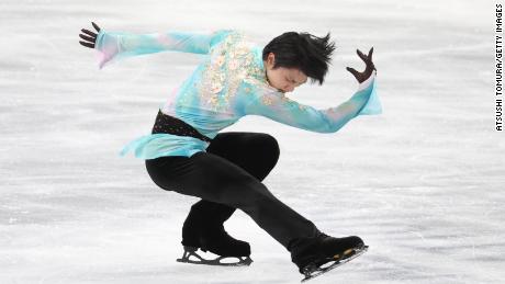 Yuzuru Hanyu competes in the Men&#39;s Free Skating at the 90th All Japan Figure Skating Championships on December 26, 2021.