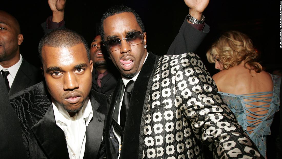 West and Sean &quot;P. Diddy&quot; Combs party together in 2004.