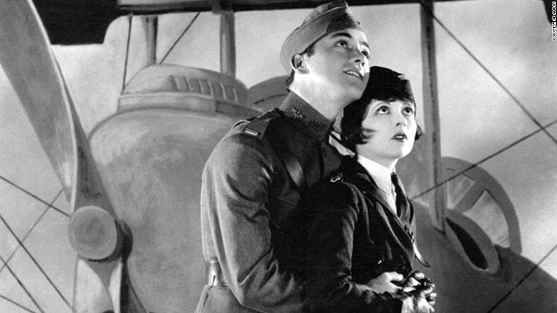 &lt;strong&gt;&quot;Wings&quot; (1929):&lt;/strong&gt; The first Academy Awards were given out at a dinner on May 16, 1929. The best picture winner was 1927&#39;s &quot;Wings,&quot; a film about World War I pilots starring Clara Bow, right, Charles &quot;Buddy&quot; Rogers, left,  Richard Arlen and Gary Cooper. Even today, the silent film&#39;s aerial sequences stand out as some of the most exciting ever filmed. Another film, &quot;Sunrise,&quot; was given an Oscar as most &quot;unique and artistic production,&quot; an honor that was eliminated the next year.