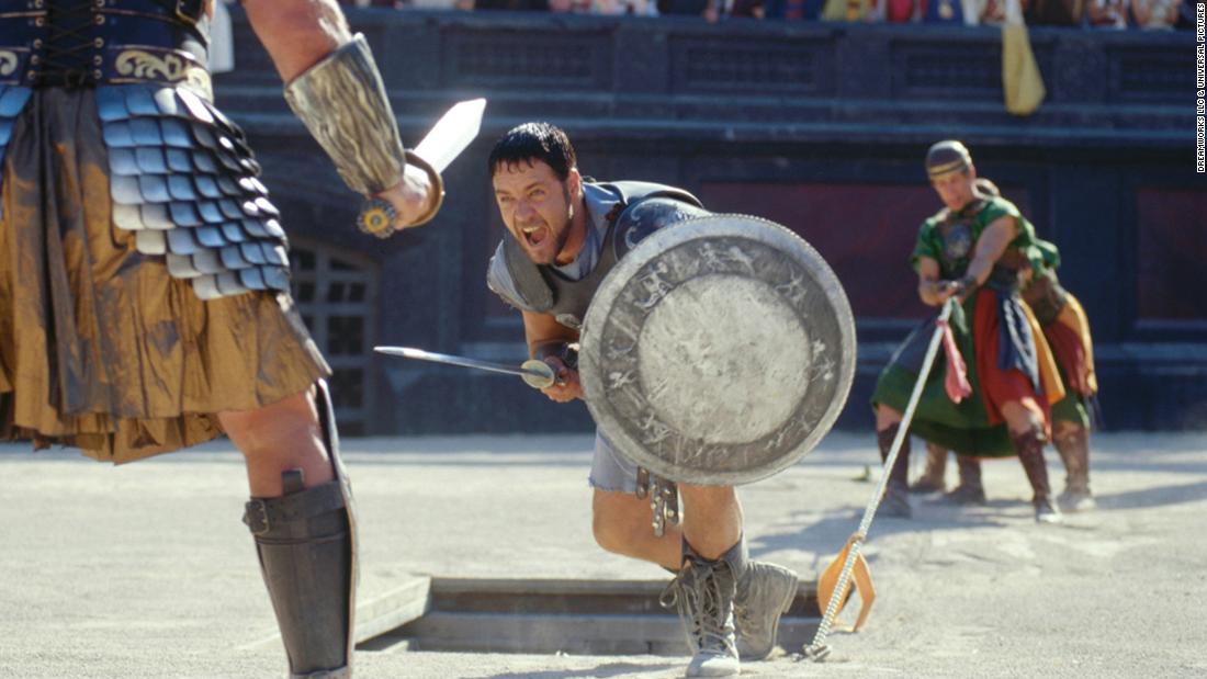 &lt;strong&gt;&quot;Gladiator&quot; (2001):&lt;/strong&gt; Russell Crowe stars as Maximus in &quot;Gladiator,&quot; the hugely successful Ridley Scott film about a warrior in ancient Rome. The film took home five Oscars, including best actor for Crowe.