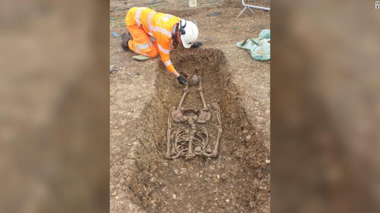 Decapitated skeletons of Roman ‘criminals’ found during England rail excavation