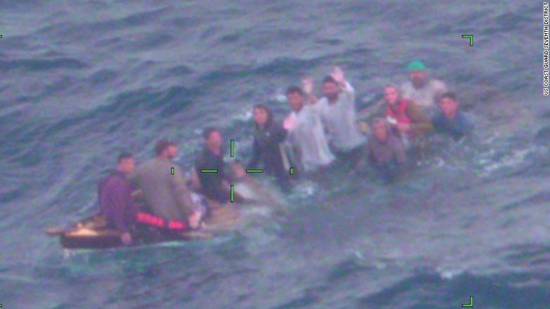Coast Guard rescues 10 Cuban migrants aboard sinking vessel off Florida Coast