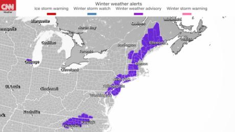 Santa Ana Winds for Southern California as Snow continues for the Northeast