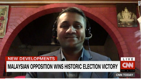 Marc Lourdes reported on Malaysian election for CNN in 2018 