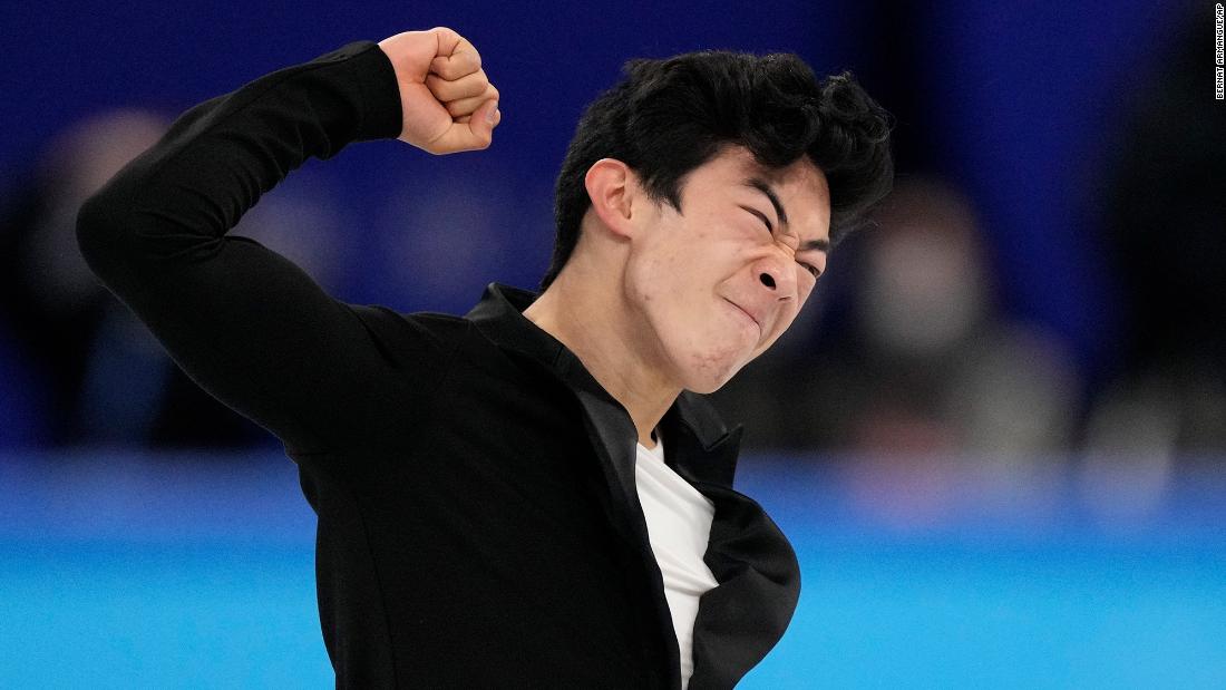American figure skater Nathan Chen reacts after his short program on February 8. He &lt;a href=&quot;https://www.cnn.com/world/live-news/beijing-winter-olympics-02-08-22-spt/h_0da6fbe2c0fbccb3c8ad1412db9fdedb&quot; target=&quot;_blank&quot;&gt;set a new world record&lt;/a&gt; with a score of 113.97.