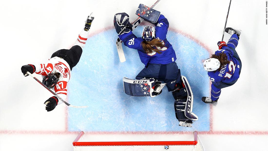 Canada&#39;s Jamie Lee Rattray, left, reacts after scoring a goal against the United States during a women&#39;s hockey game on February 8. &lt;a href=&quot;https://www.cnn.com/world/live-news/beijing-winter-olympics-02-08-22-spt/h_8b437024e1f1fc74713710821cb3d75b&quot; target=&quot;_blank&quot;&gt;Canada won 4-2.&lt;/a&gt;