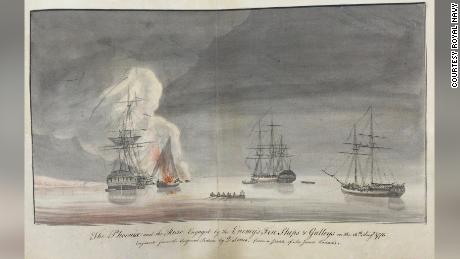 The British warships Phoenix and Rose engage with American ships in New York during the Revolutionary War.  Experts say the Rose led to the formation of the precursor to the US Navy.