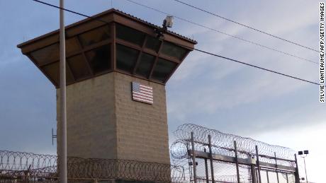 The main gate at the prison in Guantanamo at the US Guantanamo Naval Base on October 16, 2018, in Guantanamo Base, Cuba. 