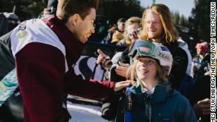 Snowboard Olympian, Shaun White of Carlsbad, Calif., is interviewed at the  Winter X Games on Thursday, Jan., 24, 2008 in Aspen, Colo. White will be  competing in the Slopestyle and Superpipe competitions