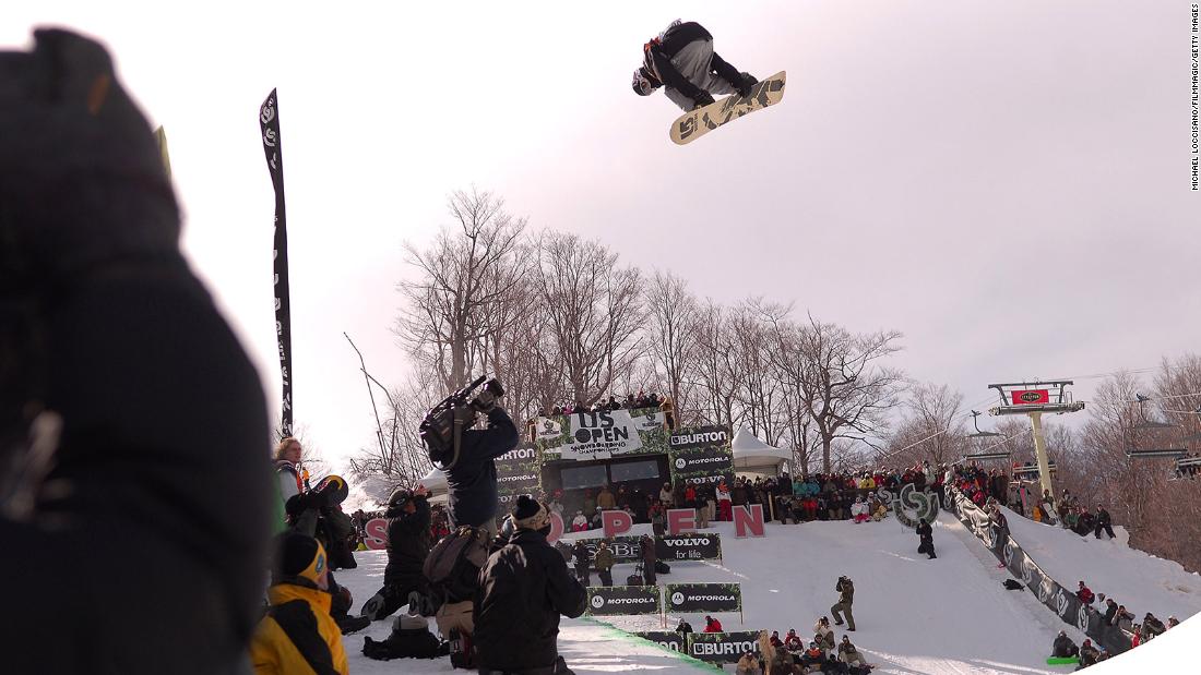 White competes on the halfpipe during the US Open Snowboarding Championships in 2006.