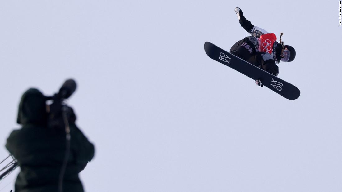 American snowboarder Chloe Kim soars through the air during halfpipe qualification on February 9. She finished with &lt;a href=&quot;https://www.cnn.com/world/live-news/beijing-winter-olympics-02-09-22-spt/h_1188f6db672d29f04dc4d96eb12459cf&quot; target=&quot;_blank&quot;&gt;the best score of the day.&lt;/a&gt; Kim was just 17 years old when she won the halfpipe four years ago in South Korea.