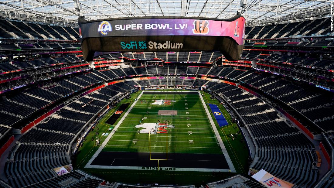 First look at SoFi Stadium field & end zone designs for Rams vs. Bengals  Super Bowl LVI