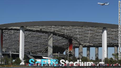 Its proximity to Los Angeles International Airport means the playing field at SoFi Stadium has to be below ground level.