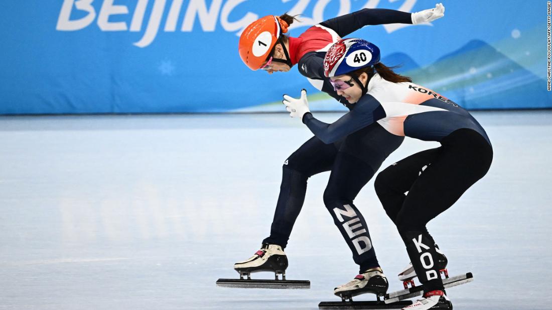 The Netherlands&#39; Suzanne Schulting crosses the finish line just ahead of South Korea&#39;s Choi Min-jeong &lt;a href=&quot;https://www.cnn.com/world/live-news/beijing-winter-olympics-02-11-22-spt/h_bc26ae37dad80923d15822d265ecc381&quot; target=&quot;_blank&quot;&gt;to win the 1,000-meter short track final&lt;/a&gt; on February 11. Schulting also won the event at the 2018 Olympics.