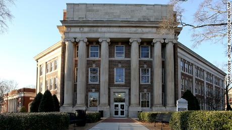 The formerly named Bibb Graves Hall as seen the University of Alabama campus on Feb. 10.