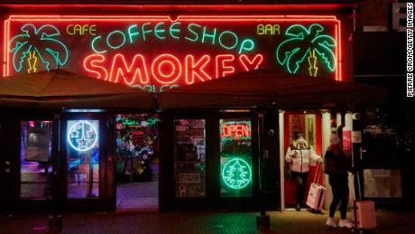 What happened to cannabis cafes in Amsterdam during Covid