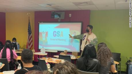 Javi Gomez, a Miami high school senior, leads his school&#39;s Gay-Straight Alliance and teaches his fellow students about queer and trans history.