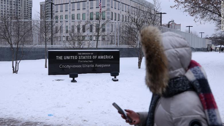US orders evacuation of most embassy staff in Ukraine as fears of a Russian invasion grow