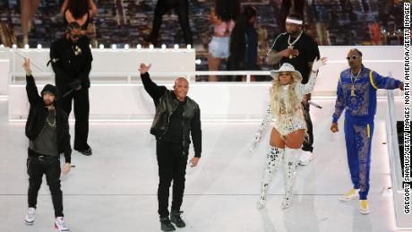 The Super Bowl half-time show brought all the hip-hop heat
