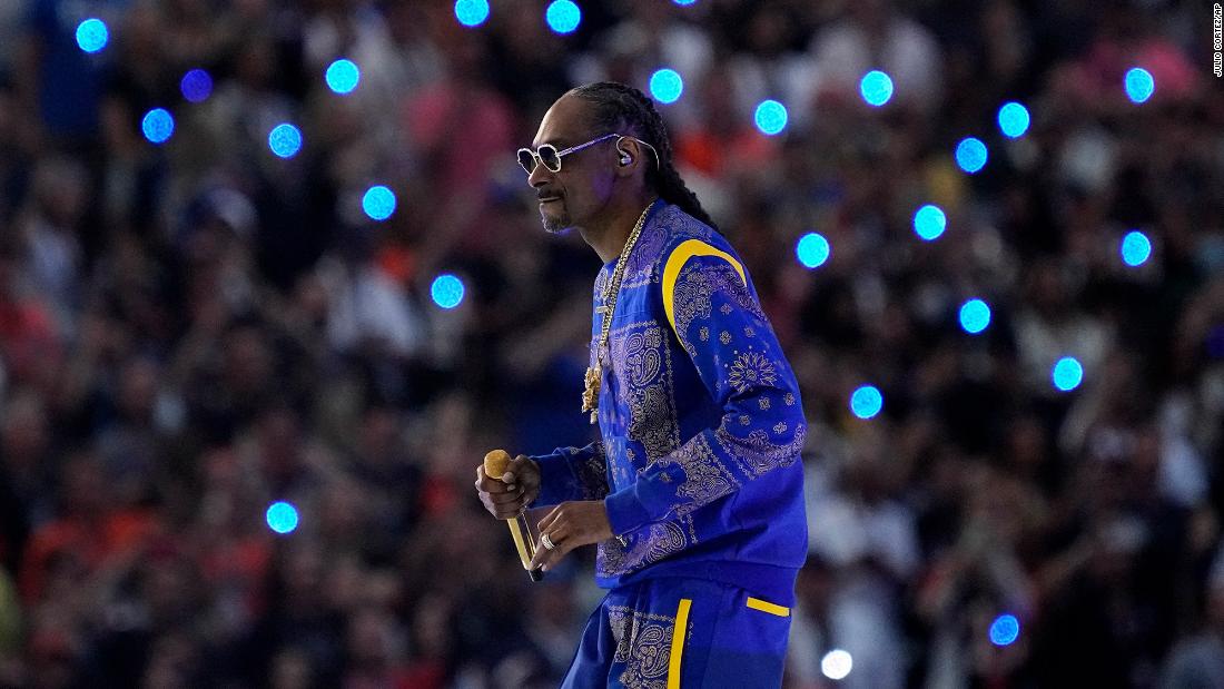 Snoop Dogg performs at the start of the show.