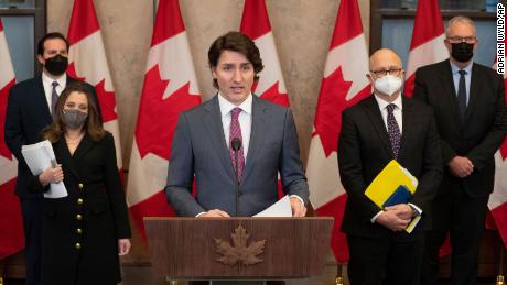 Canadian Prime Minister Justin Trudeau announced Monday the Emergencies Act will be invoked to deal with protests against Covid-19 measures. 