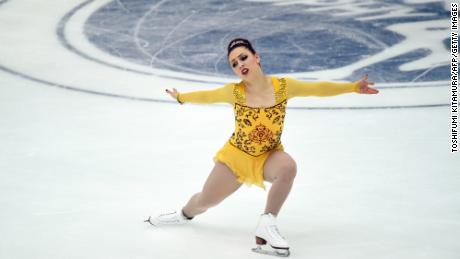 Courtney Hicks of the United States performs during a women's singles free skating event in Nagano, Japan in November 2015.       