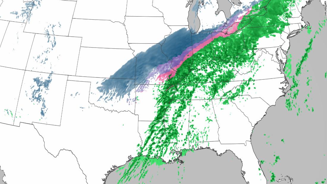 Cross-country storm packing a punch, bringing snow, ice and possible tornadoes