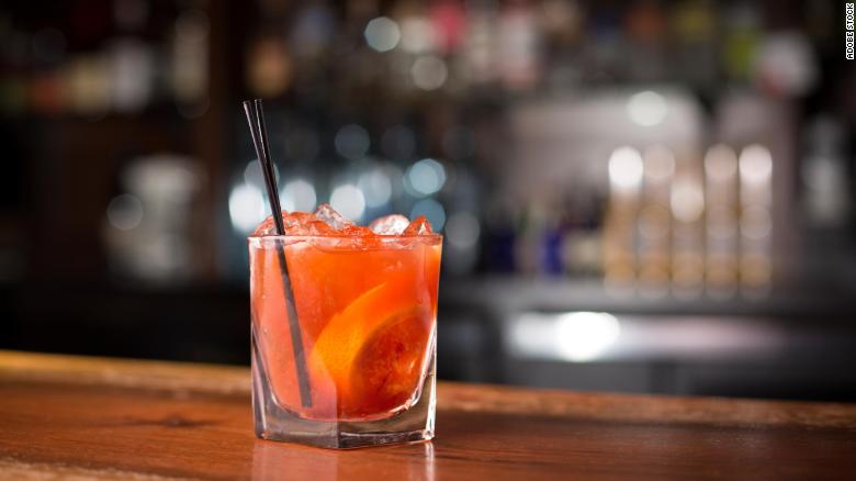 Fresh blood orange juice adds flair to an Aperol spritz-style cocktail.