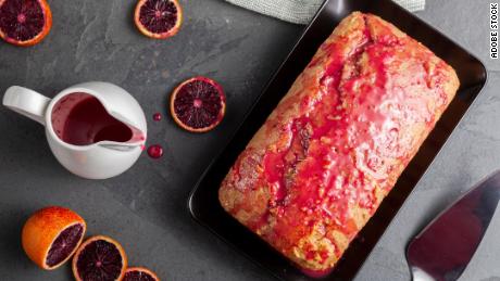 Brighten a loaf cake by finishing it with a blood orange glaze.