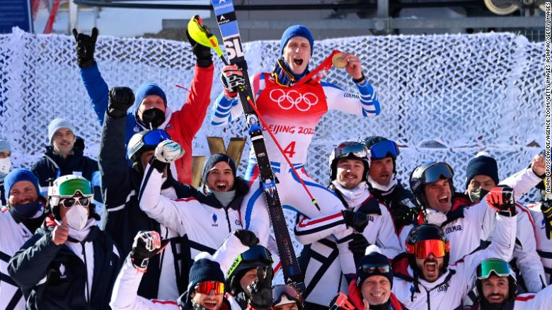 Clement Noel ends rival’s fairytale run to win men’s slalom gold at Beijing 2022