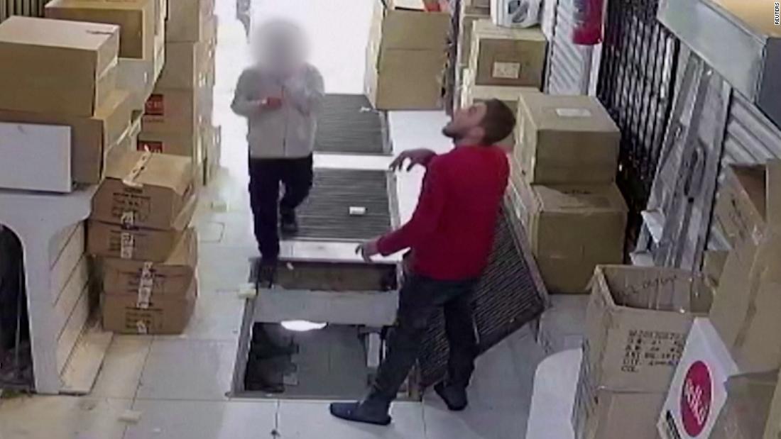 Security cam captures a boy falling down a hole. See what happened next ...