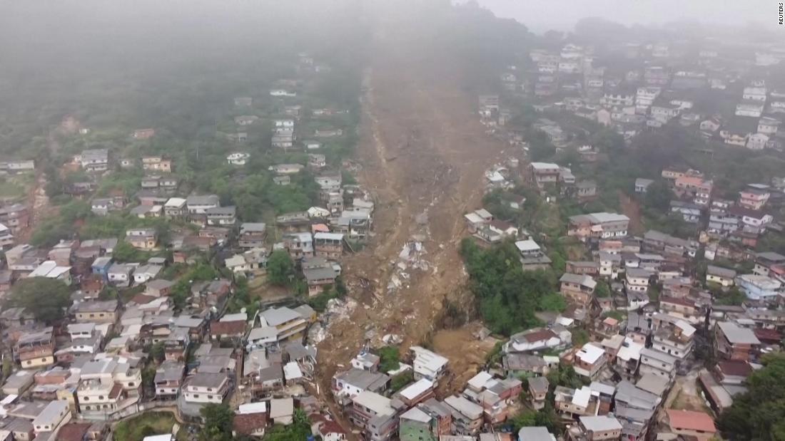 Brazil: Petrópolis landslides destruction seen in aerial footage – CNN Video