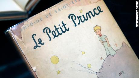A French version of &quot;The Little Prince&quot; is seen on display at the Museum of Decorative Arts in Paris. 