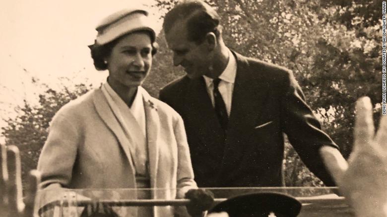 The Queen and the Duke of Edinburgh, Stourbridge, April 1957