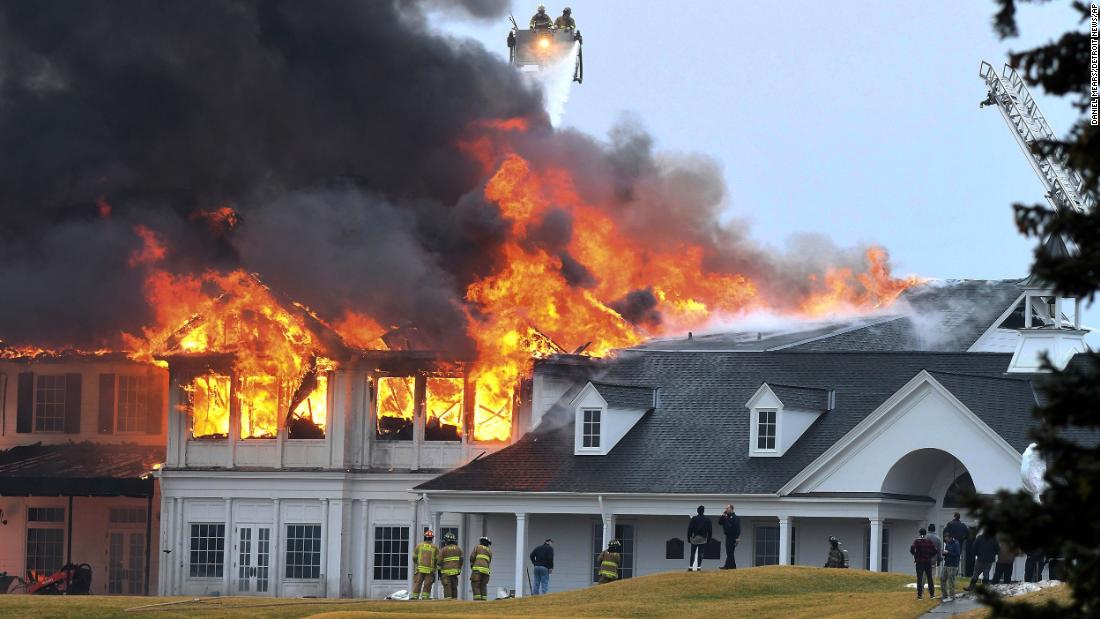 Fire erupts at Oakland Hills Country Club, former PGA host course