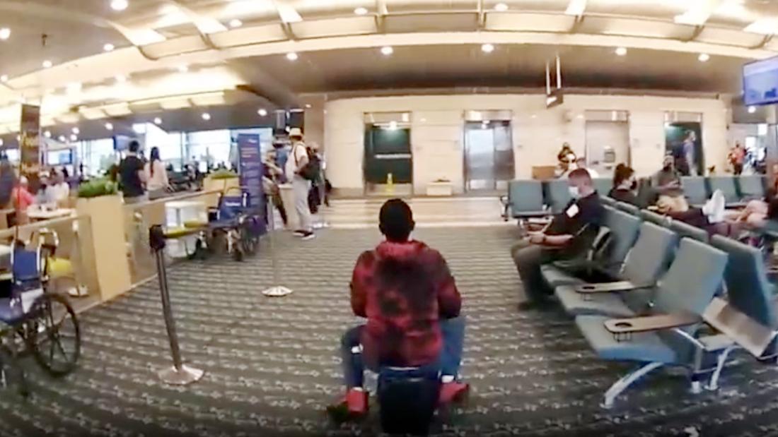 Officer chases woman riding motorized suitcase in Orlando airport  – CNN Video