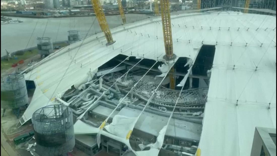 Highest ever recorded winds rips roof from London landmark – CNN Video