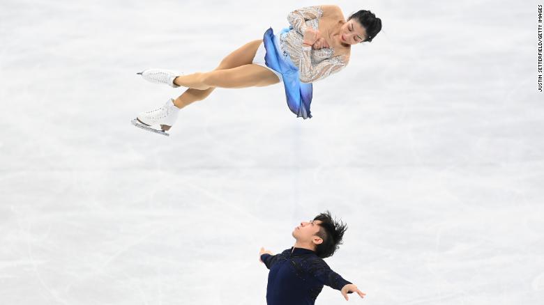China’s Sui Wenjing and Han Cong win gold in pairs figure skating