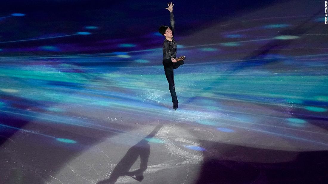 American Vincent Zhou performs during the figure skating gala on February 20. Zhou was unable to compete in the men&#39;s singles event after &lt;a href=&quot;https://www.cnn.com/world/live-news/beijing-winter-olympics-02-07-22-spt/h_9b5ad930d4d5f40433c3e0e86fee98a0&quot; target=&quot;_blank&quot;&gt;testing positive for Covid-19, &lt;/a&gt;and he spent much of the Olympics in quarantine.
