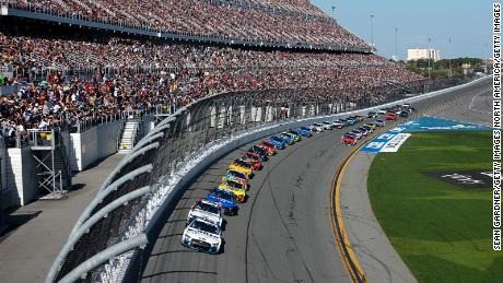 The start of the Daytona 500 on Sunday, February 20, 2022.