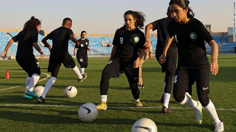 Saudi Arabia claims victory in its first ever women’s international match