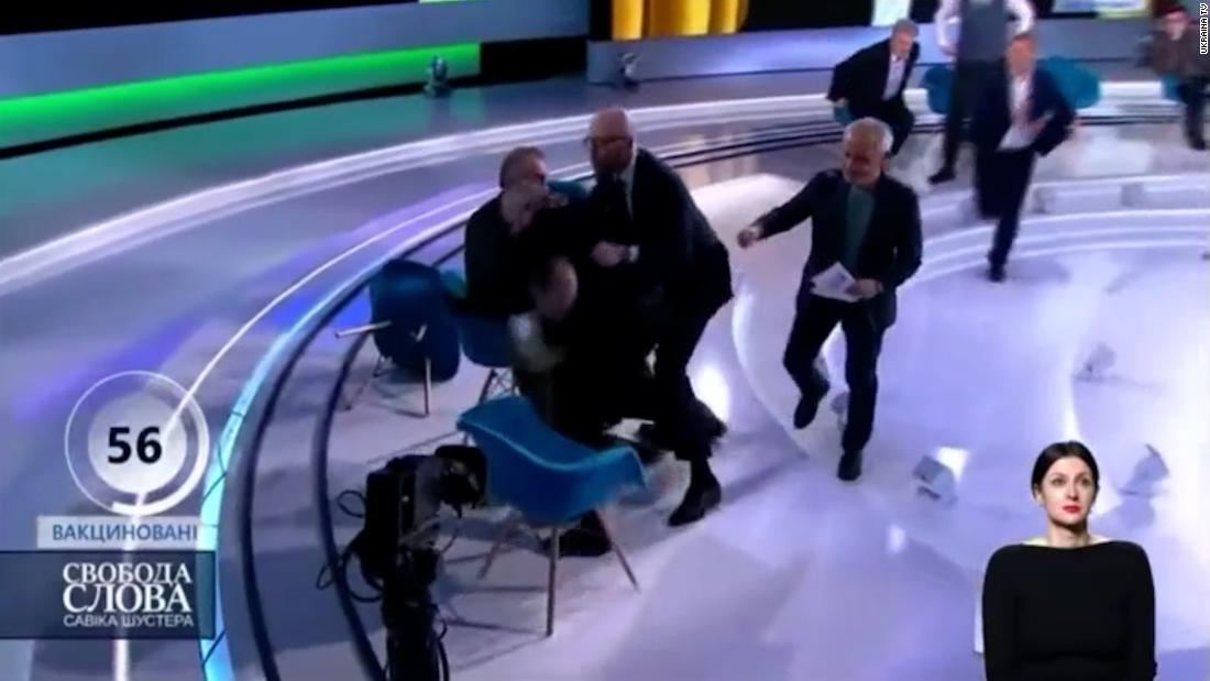 Fight breaks out on Ukrainian TV over potential Russian invasion
