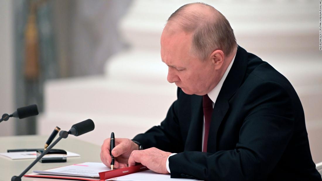 In a provocative move, the Russian President orders the recognition of independence for two breakaway pro-Moscow regions in Ukraine