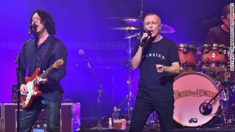 (From left) Roland Orzabal and Curt Smith of Tears for Fears perform at Miami & # 39 ;s American Airlines Arena on June 7, 2017.