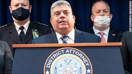 Brooklyn District Attorney Eric Gonzalez ispeaks at a news conference in January.