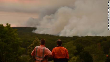 A large bushfire is seen from Bargo, Australia, southwest of Sydney in December 2019. A state of emergency was declared in Australia&#39;s most populated region that month as an unprecedented heatwave fanned out-of-control bushfires, destroying homes and smothering huge areas with a toxic smoke.